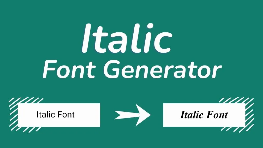 Italic Font generator